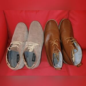 Pre-owned Bundle Brown  & Tan pair of Ankle Shoe Boots Sz. 12